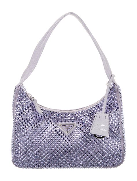 prada rhinestone bag purple|Prada rhinestone mini bag.